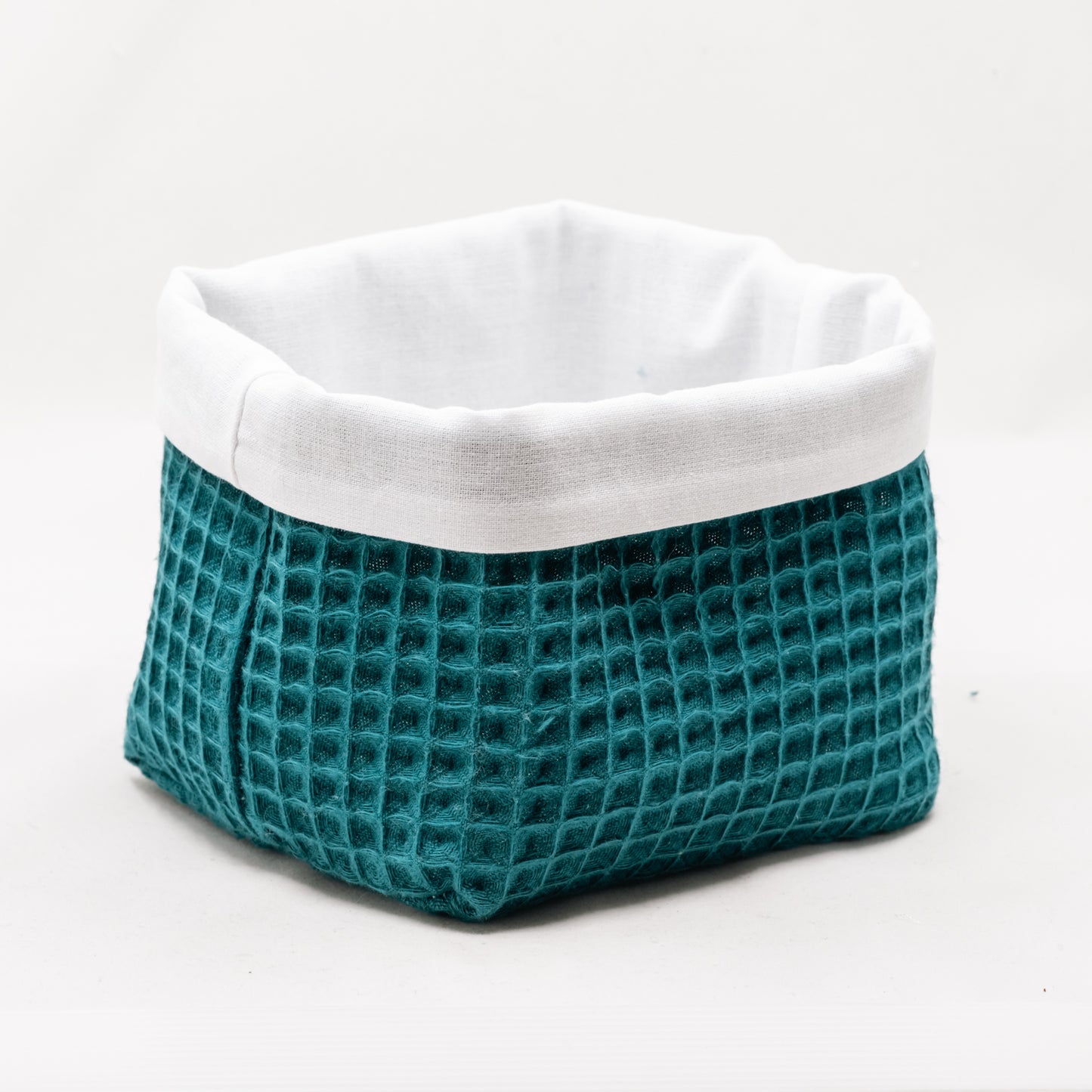 Petit panier de rangement réversible en nid d’abeille – 10 x 10 cm Paon