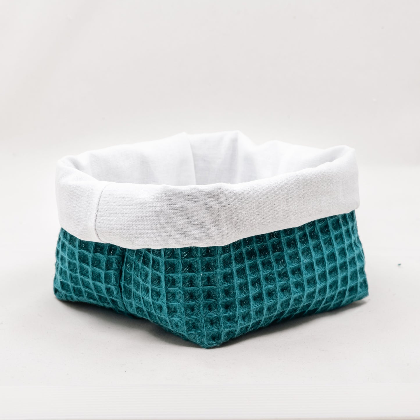 Petit panier de rangement réversible en nid d’abeille – 10 x 10 cm Paon