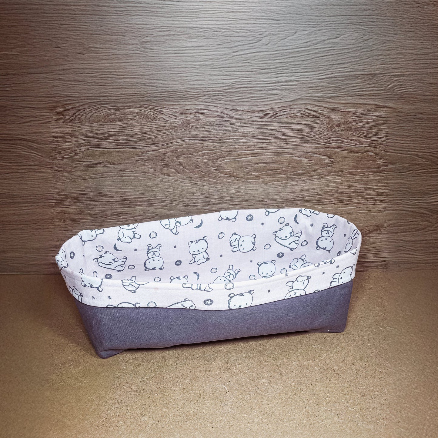 Panier de rangement couches - nounours Rose