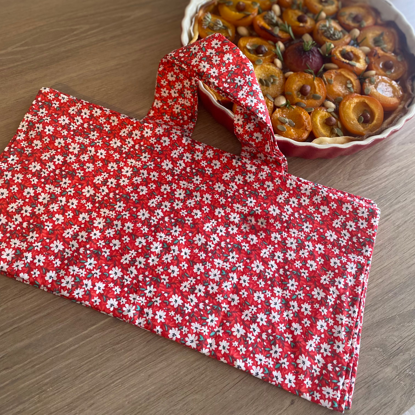 Porte-plat à tarte rouge