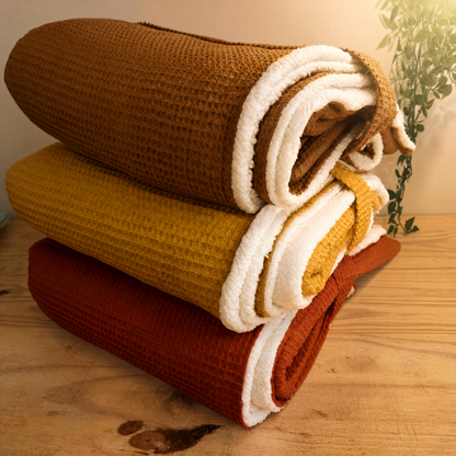 Plaid cocooning XL automne-hiver – 🍂 Hello Automne -Doux & chaleureux (180x150 cm)