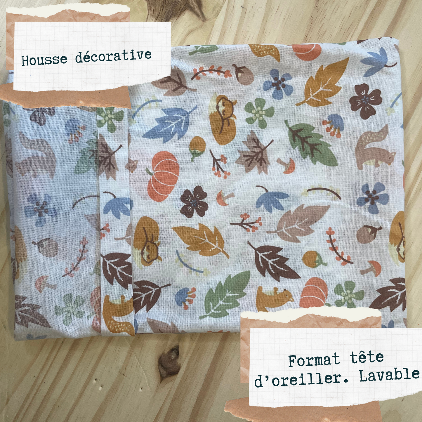 Bouillotte Sèche en Graine de Lin - Automne - Soulagement Naturel et Durable.