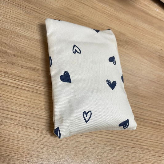 Chauffrette en Graine de Lin - Coeur bleu