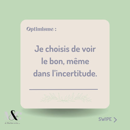 Lingettes démaquillantes verte - L'optimisme