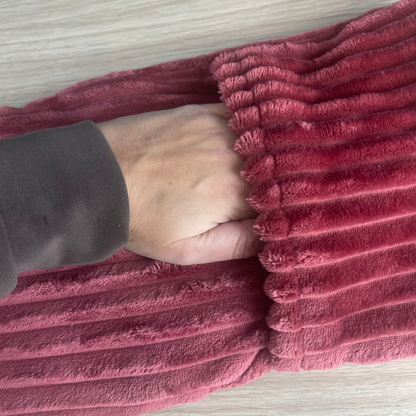 ❤️ Bouillotte sèche en graine de lin – Lombaire • Doudou rouge