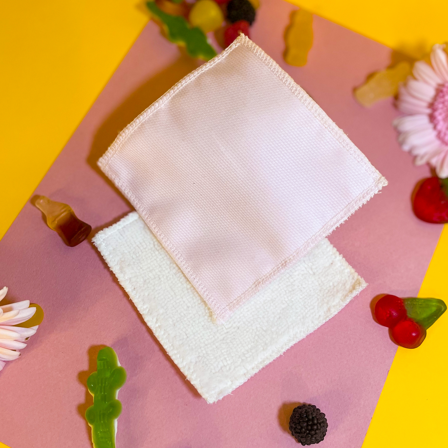 Lingettes démaquillantes Rose pale - L'insouciance